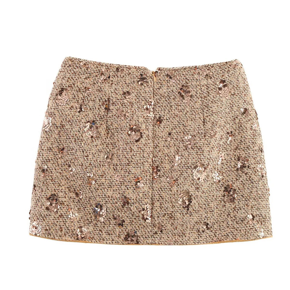 New women's clothing European and American style fashion bead embroidery coarse flower cloth small fragrant style two-piece set SwiftNest