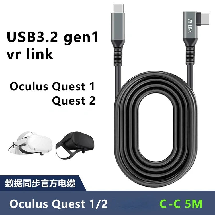 7M 6M 5M For Oculus Quest 2 Link Cable USB3.2 Quick Charge Cables For Quest2 VR Data Fast Charges VR Headset Accessories