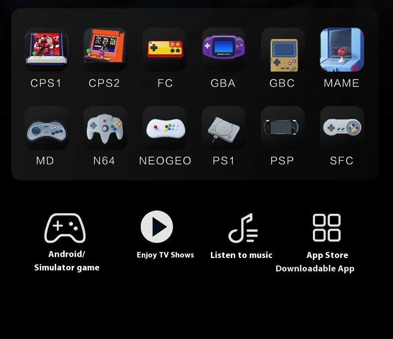 جهاز ألعاب محمول يعمل بنظام Android E6 Max إصدار 2025 - شاشة لمس 5 بوصات 32 نقطة مع نطاق مزدوج 5G، جهاز ألعاب محمول للمعجبين