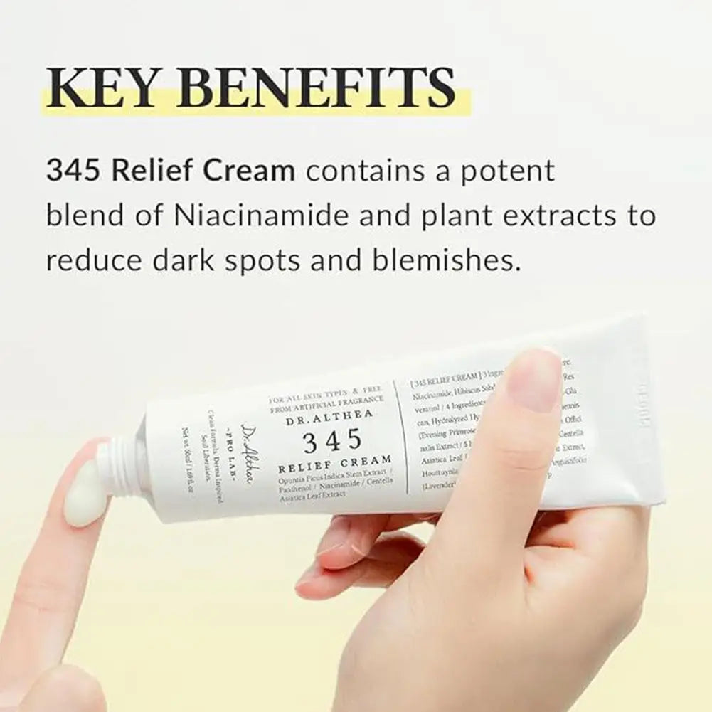 345 Relief Cream Korean Dr.Althea Antioxidant Relief Cream  Soothing Hydrating Repair Clean Acne For Oily Skin Care