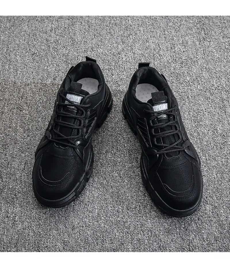 Men's Sneakers Waterproof Work Boots Workwear Shoes Thick Soled Plush Cold Resistant Lace Up Anti Slip Cotton Shoes 2025