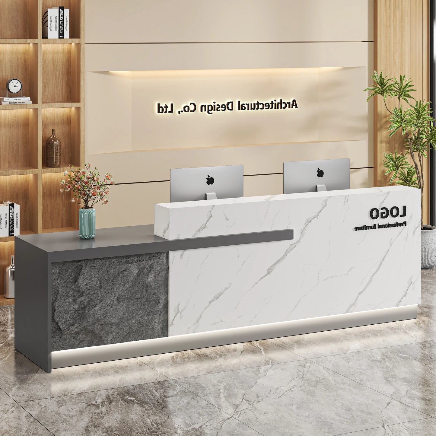 Kitchen Counter Reception Desks Decorations Display Beauty Salon Reception Desks Small Mostrador Negocio Commercial Furniture