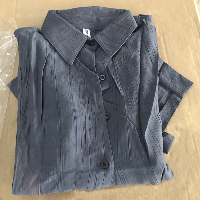 2025 Fashion Elegant Office Lady Long Sleeve Women Shirts Casual Loose Sunscreen Blouses Autumn New Vintage Tops SwiftNest