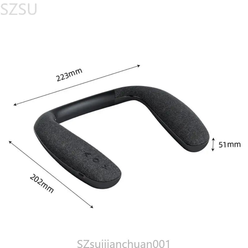 مكبر صوت 5.3 قابل للارتداء ومتوافق مع تقنية البلوتوث مع صوت محيطي ثلاثي الأبعاد وبطارية طويلة للاستخدام في المنزل والمكتب والاستخدام الخارجي