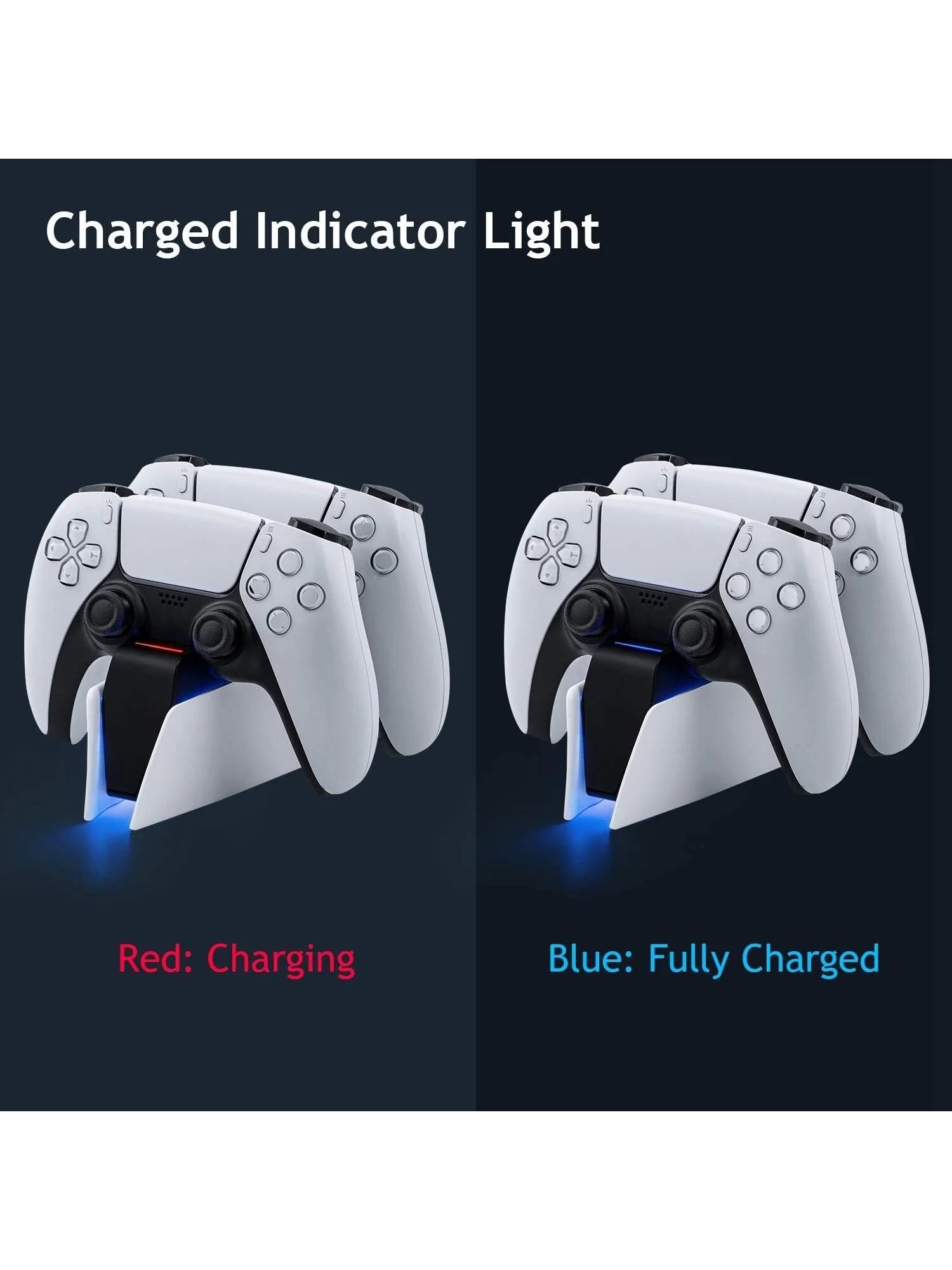 Game Wireless Charging Station for PS5 with Dual Fast Charger Dock and LED Charging Indicators SwiftNest
