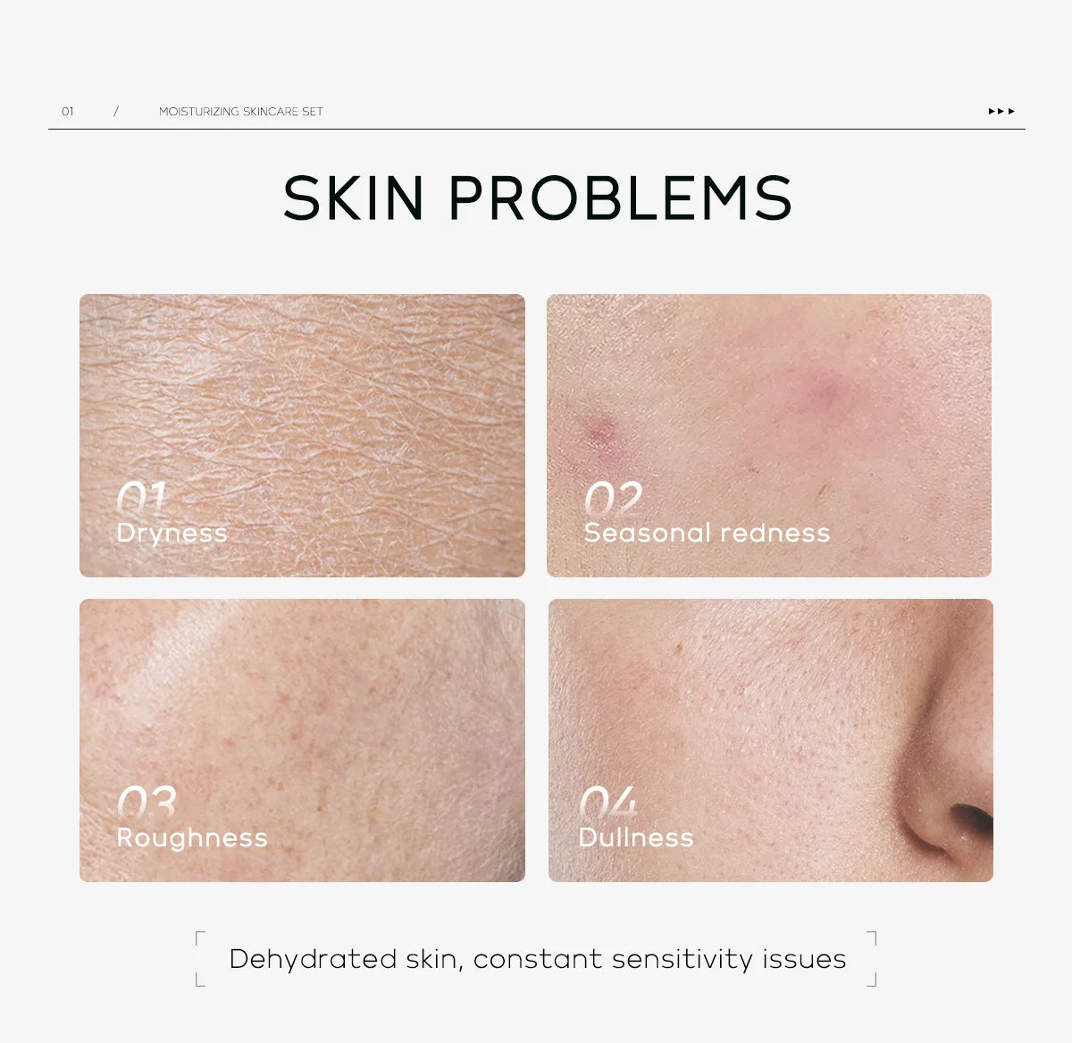 Professional 5 Piece Face Care Collection Intense deep Hydration Set For Dry Skin Daily Beauty Routine