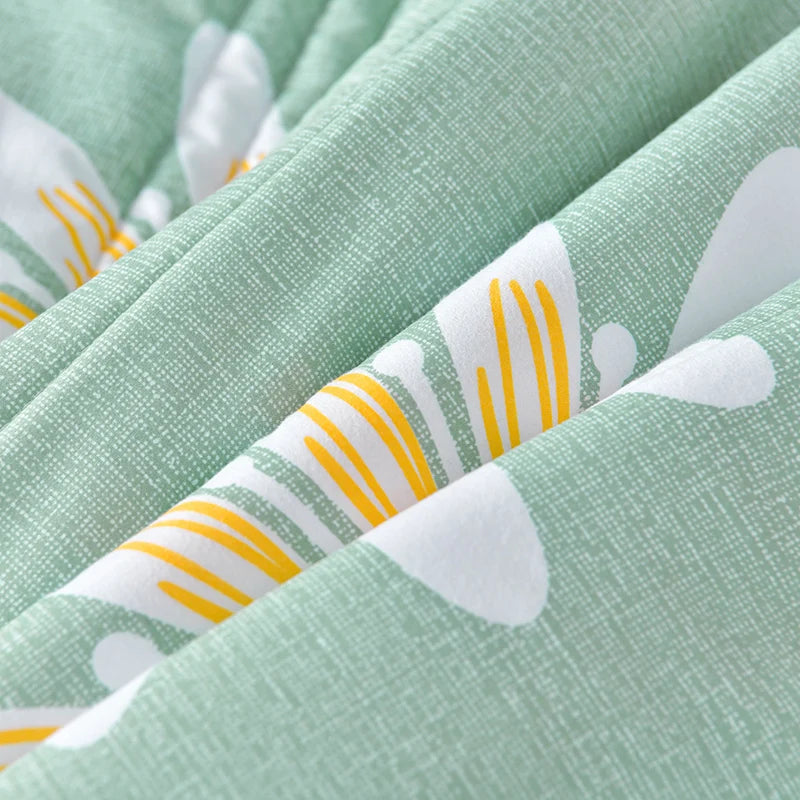 لحاف صيفي من القطن المغسول، لحاف مكيف للهواء، بطانية ناعمة وجيدة التهوية، مفرش سرير مطبوع عليه أوراق رقيقة، غطاء سرير، منسوجات منزلية