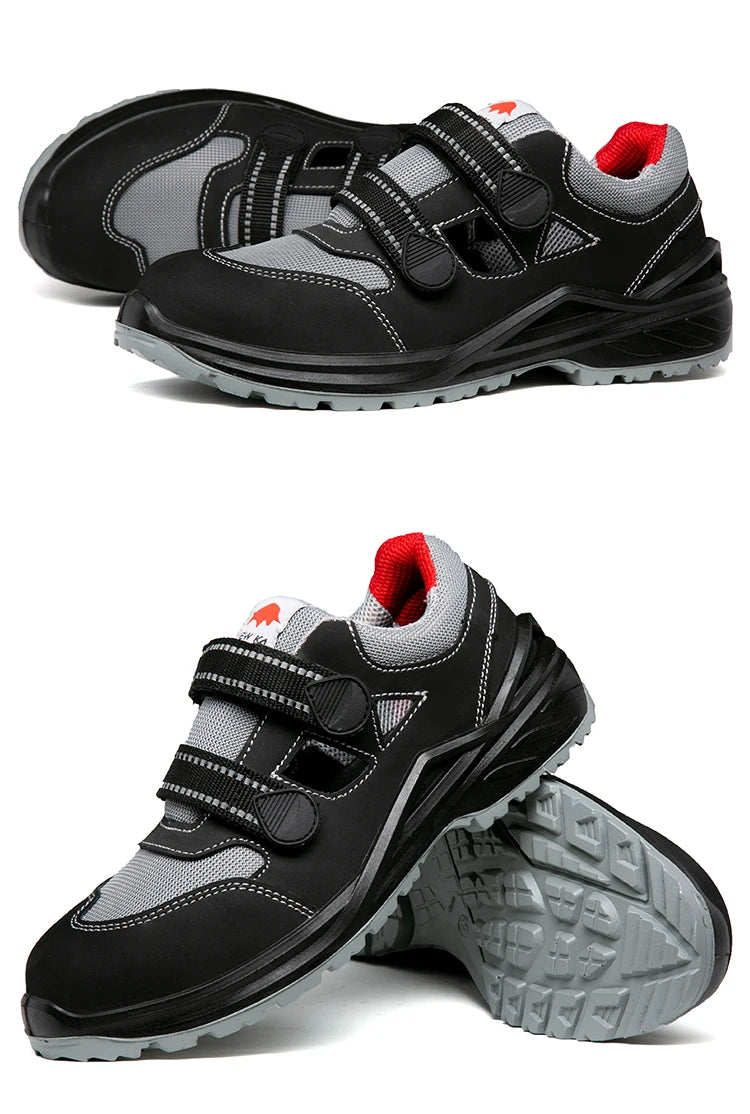 Summer Safety Shoes Men Construction Site Work Shoes Wear Resistant Anti Slip Breathable Sandals For Men Indestructible Shoes