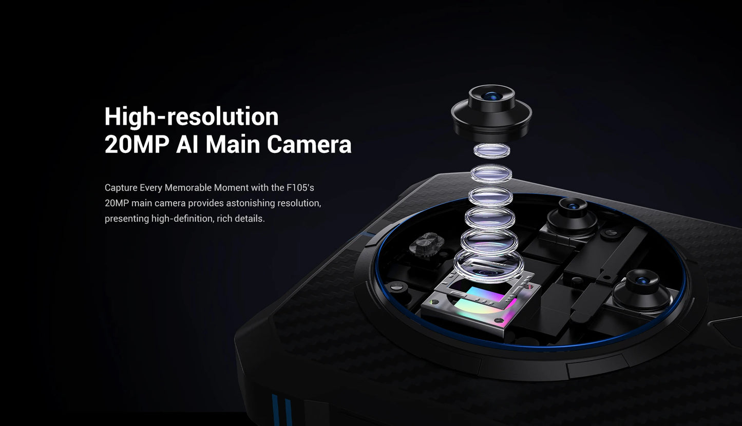 [العرض العالمي الأول] هاتف FOSSiBOT F105 الذكي المتين بنظام تشغيل أندرويد 14 وذاكرة وصول عشوائي 12 جيجابايت وذاكرة داخلية 64 جيجابايت وكاميرا 20 ميجابكسل وشاشة 6.745 بوصة عالية الدقة وشاشة IPS