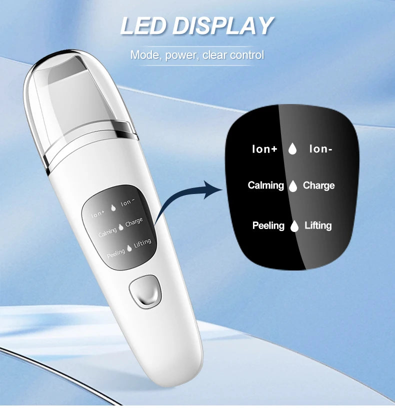 Personal Care Face Exfoliating Device Deep Cleansing Ultrasonic Face Spatula Facial Skin Scrubber