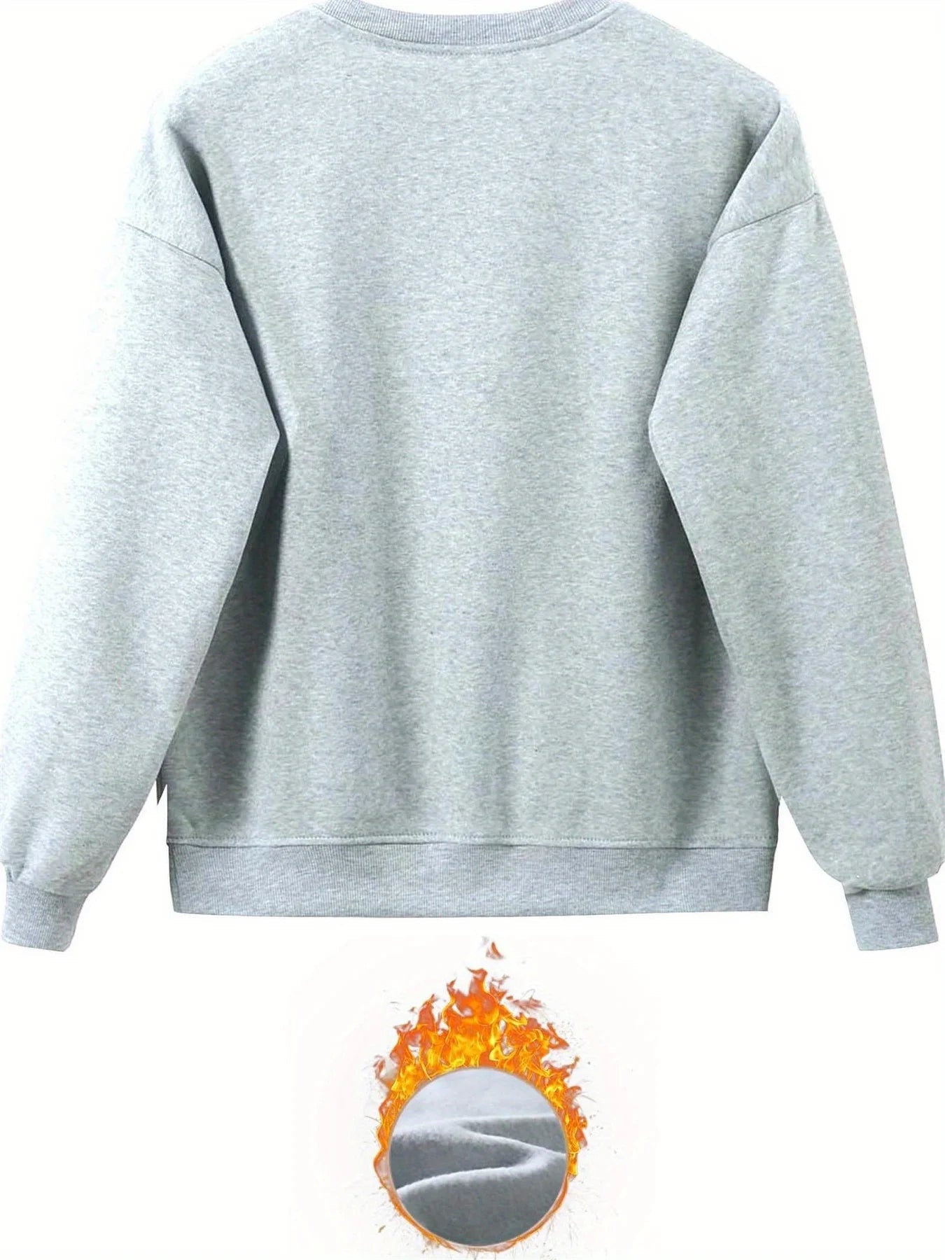 Women's Autumn/Winter Fashion and Leisure Paris Pattern Printed with Velvet Warm Thick Hoodie+Sports Pants Set SwiftNest