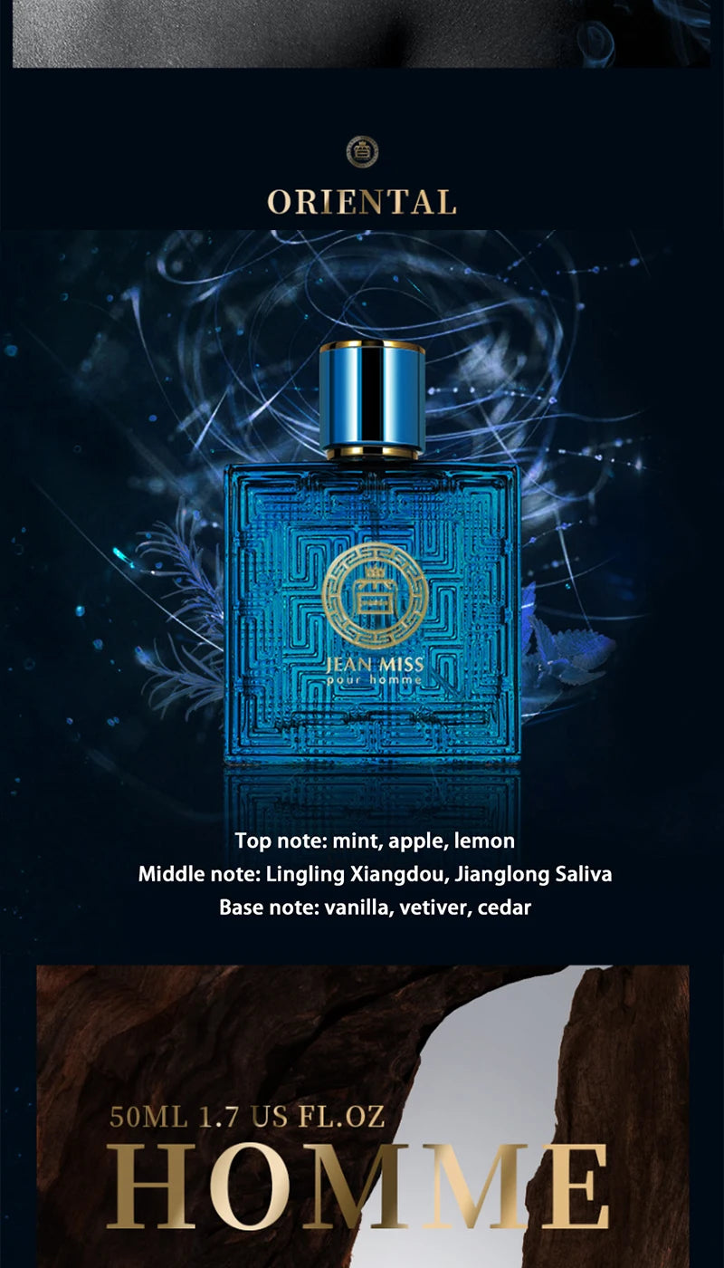 Ares Men's Perfume - 50ml, Fresh Light Fragrance, Woody Scent, Ideal for Daily Use ,Charming perfume, a must-have for a date SwiftNest