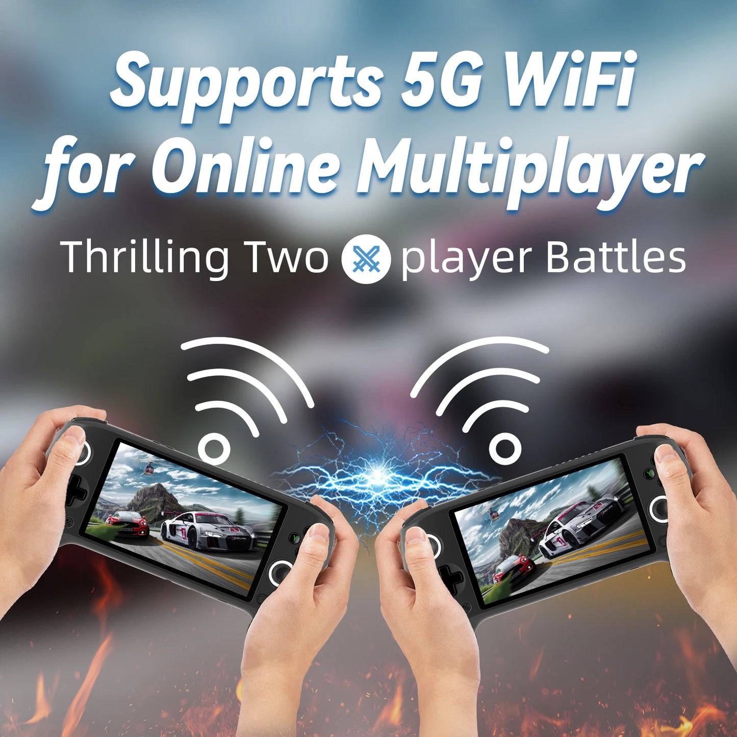 وحدة تحكم ألعاب محمولة Anbernic RG556 بتصميم كلاسيكي، شاشة AMOLED بدقة 1080*1920، مشغل ألعاب فيديو يعمل بنظام Android، يدعم مساعد الذكاء الاصطناعي FOTA