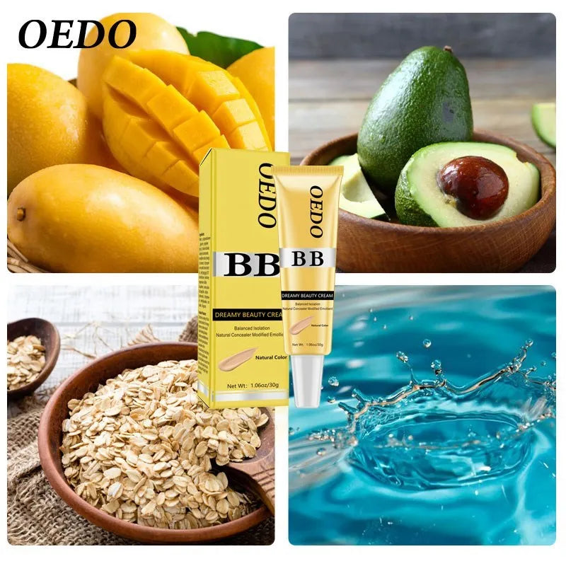 كريم مكياج Dreamy Beauty، كريم إخفاء العيوب الطبيعي، كريم BB للعناية بالوجه، مرطب معدل، سهل الاستخدام، كريم تبييض واقٍ من الشمس، 30 جرام