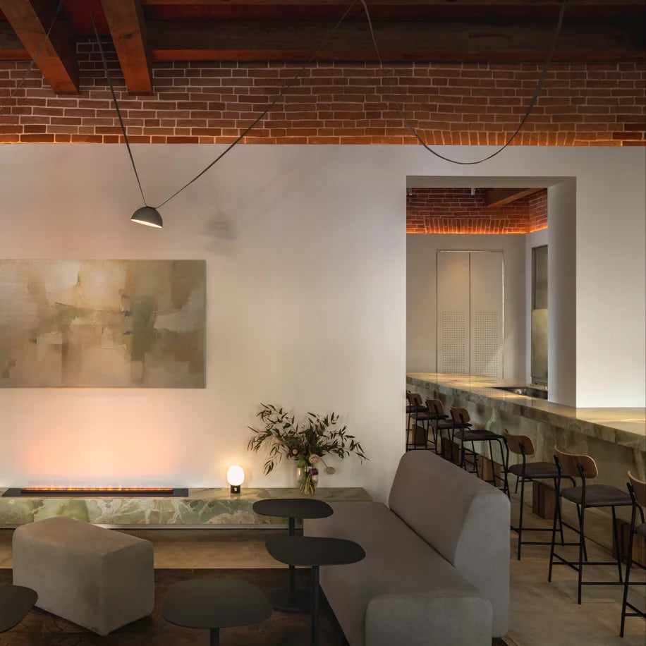 Fashion Restaurant Drink Bar Counter Design High Grade Wooden Dining Table Food Display Stand