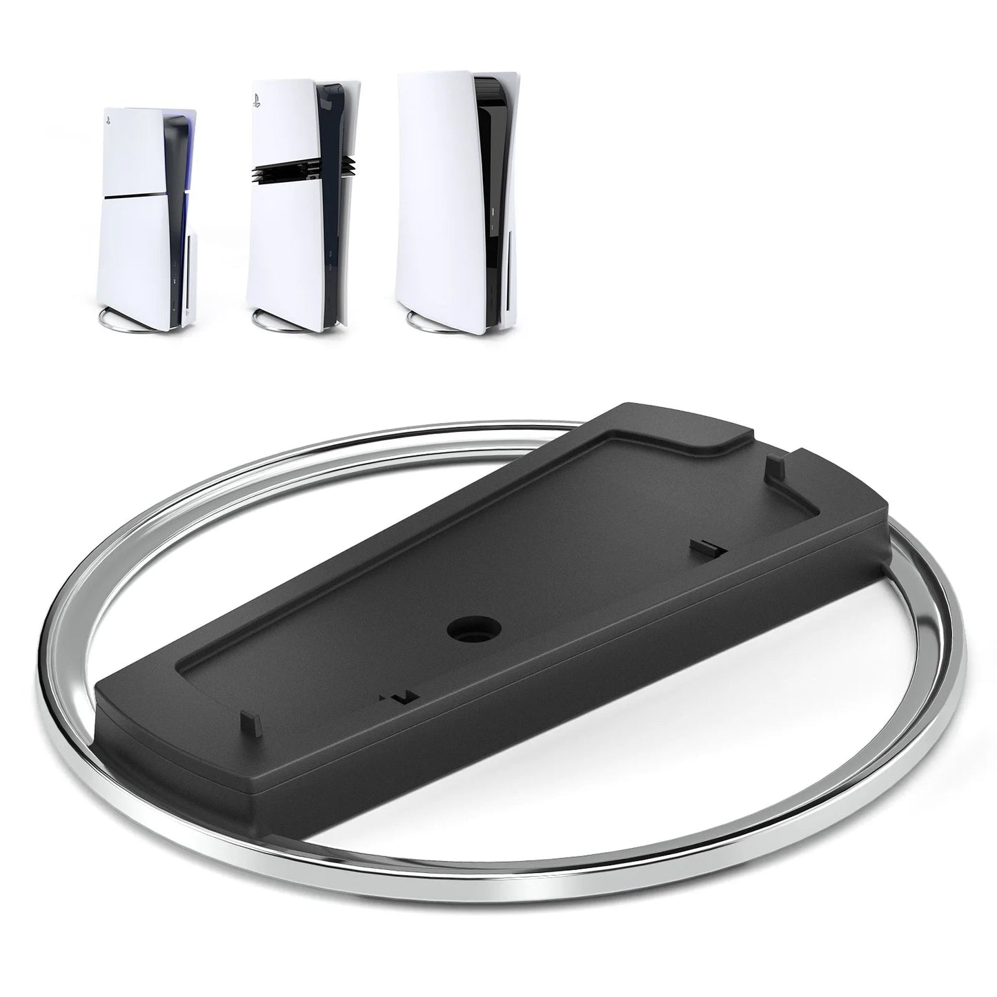 Portable Metal Vertical Stand for PS5 Slim/Pro Digital Disk Version Anti-Slip Base Holder for PS5 Pro Console Accessories SwiftNest