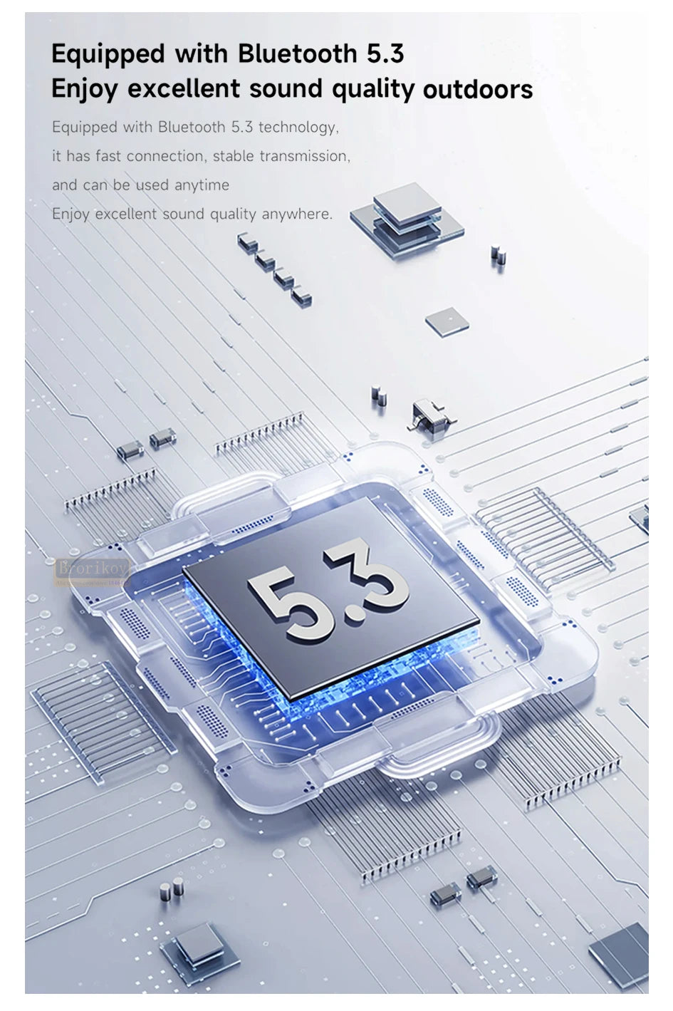 مكبر صوت صغير محمول بتقنية البلوتوث 5.3، مكبر صوت مغناطيسي صغير، صندوق صوت، تشغيل لمدة 7 ساعات، حامل هاتف للكمبيوتر الشخصي، شاومي، هواوي