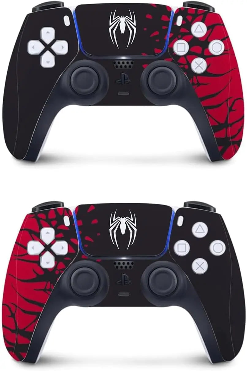 Vinyl Cover Skins for Playstation 5 Slim Console Superhero Skin Wraps Set for PS5 Disc Edition Controller Stickers Accessories