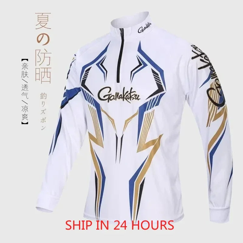 Outdoor Sports Summer Fishing Clothing  Anti-UV Sunscreen Breathable Quick Drying  Fishing Shirts Long Sleeve Clothes