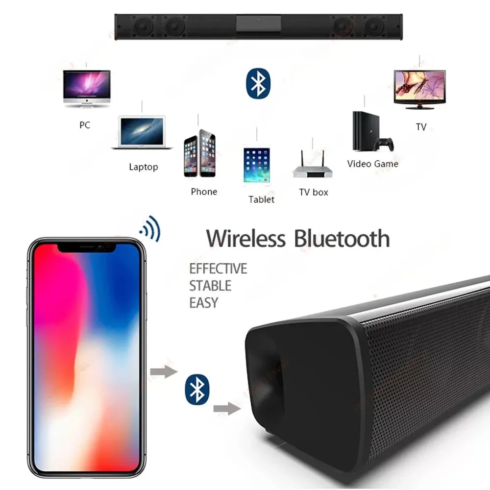 Powerful Wireless Bluetooth Speaker for Home Theater Computer TV Car Sound Box Soundbar Heavy Bass Subwoofer Radio Caixa De Som