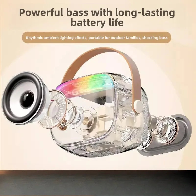 مكبر صوت بلوتوث محمول للمنزل لطيف كاريوكي صغير لاسلكي صوتي مع ميكروفون K Song Family الغناء آلة