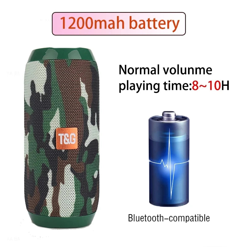 مكبر صوت لاسلكي محمول مزود بتقنية البلوتوث وصندوق صوت موسيقى بلوتوث لجهاز Caixa De Som مزود بمضخم صوت لاسلكي وراديو FM ونظام باس حر اليدين