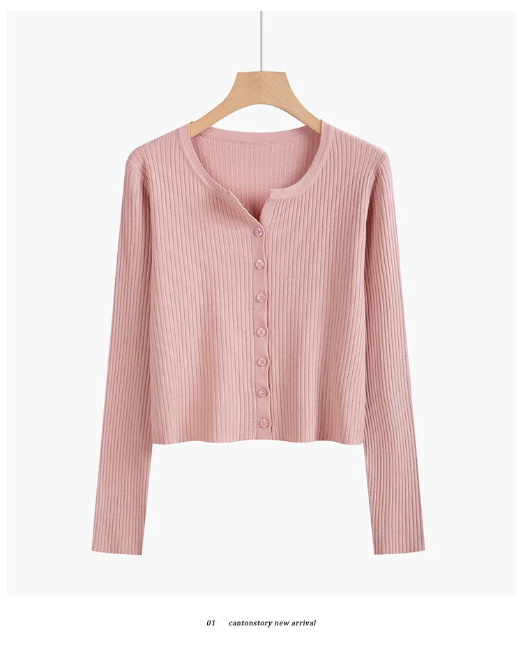 2025 Fashion Women Sweater Female Cardigan Thin Outerwear Short Short Design Sweater Long-sleeve Small Cape Blusa Feminina