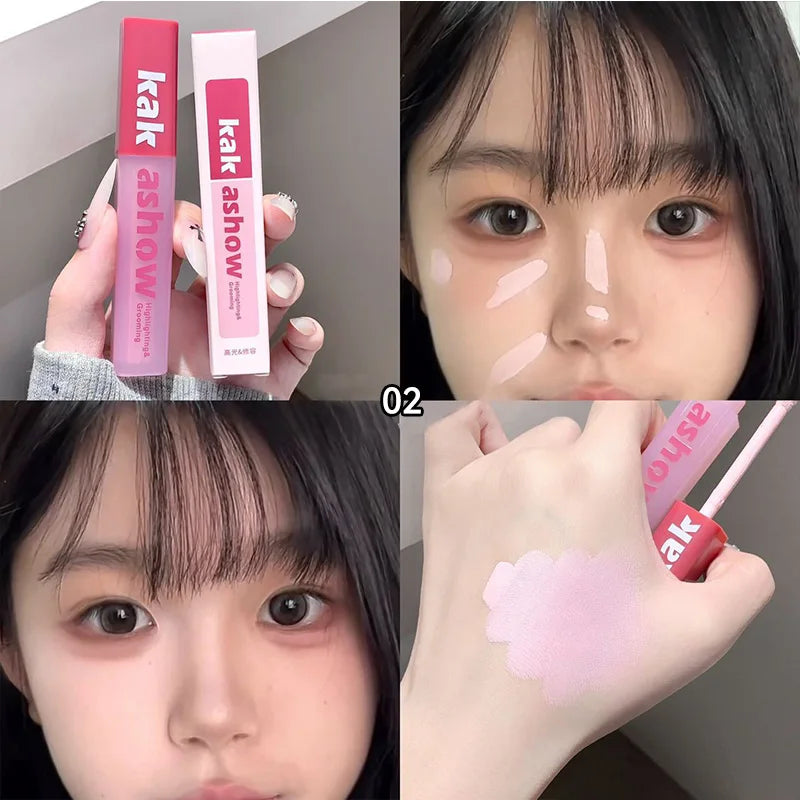 kakashow flawless beautification liquid, light and thin skin makeup, concealer highlights, natural makeup