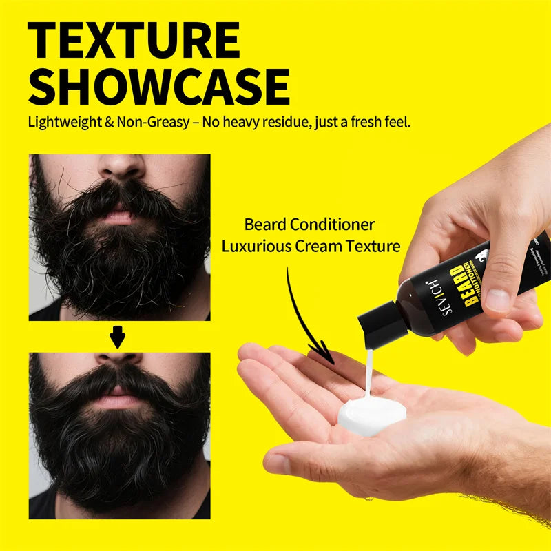 Men's Beard Care Kit Beard Clean Shampoo moisturize Beard Conditioner Beard Wash Natural Beard Care Beard Styling Products