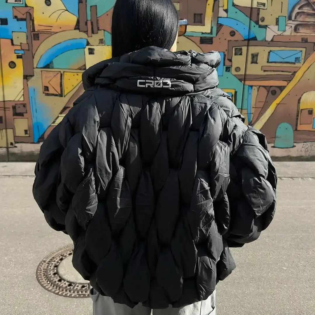 Women Fashion Solid Stand Collar Short Cotton Coat Casual Full Sleeve Zipper Pocket Loose Warm Jacket Lady Winter  Commute Wear