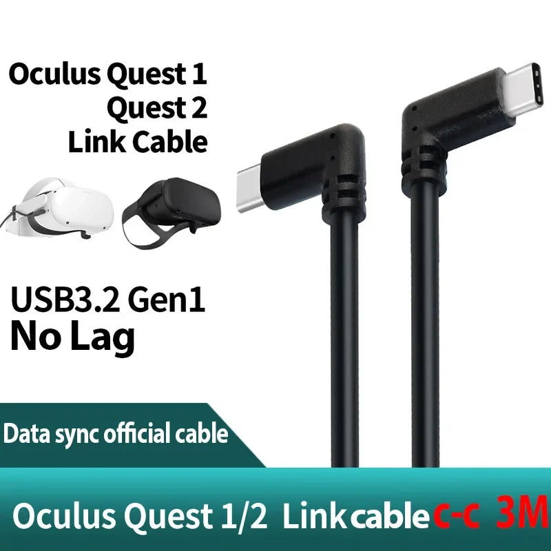 7M 6M 5M For Oculus Quest 2 Link Cable USB3.2 Quick Charge Cables For Quest2 VR Data Fast Charges VR Headset Accessories