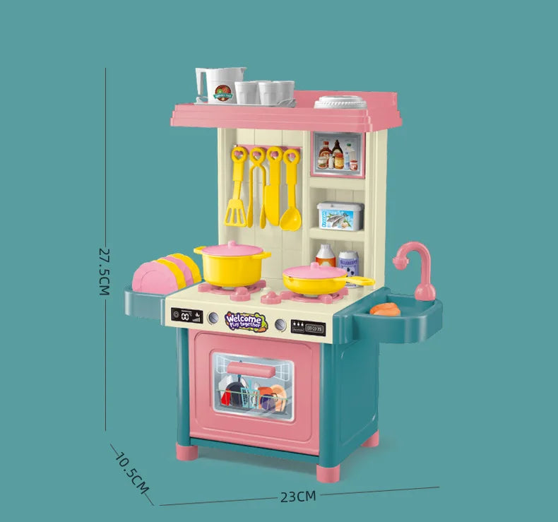 ألعاب منزلية للأطفال، طاولة أدوات مائدة للمطبخ، محاكاة غلاية صغيرة، أدوات طهي، 53 قطعة/مجموعة ألعاب تفاعلية للأطفال