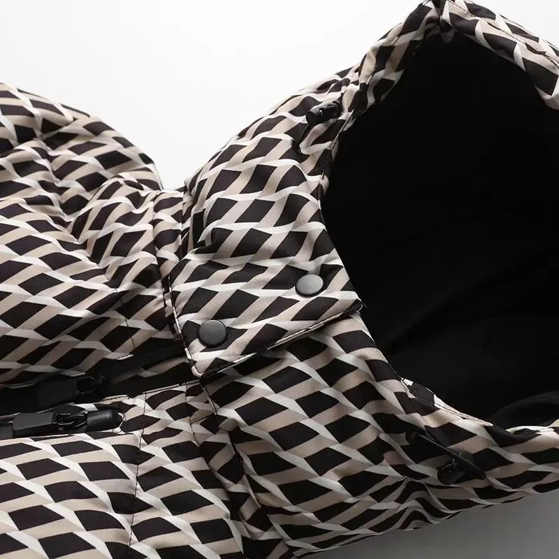 2025 New Women'S Fashion Waist With Belt Hooded Down Cotton Jacket Commuting Warm Windproof Jacket More Comfortable To Wear