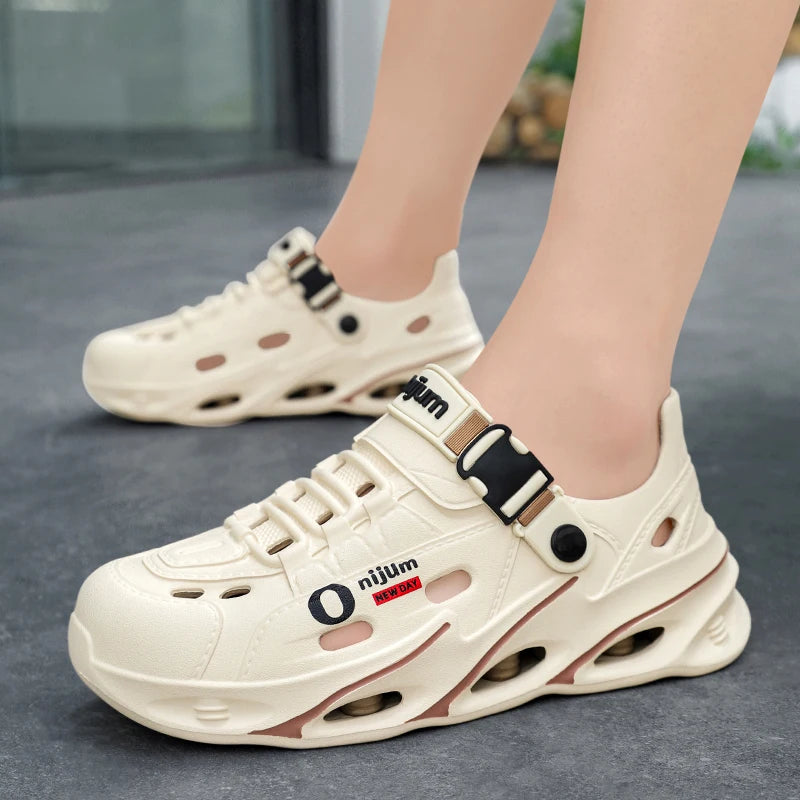 Men's Outdoor Sandals Sport Slippers Beach Slides Breathable Clogs Men Casual Garden Shoes Non-slip Hiking Men Outdoor Sandals