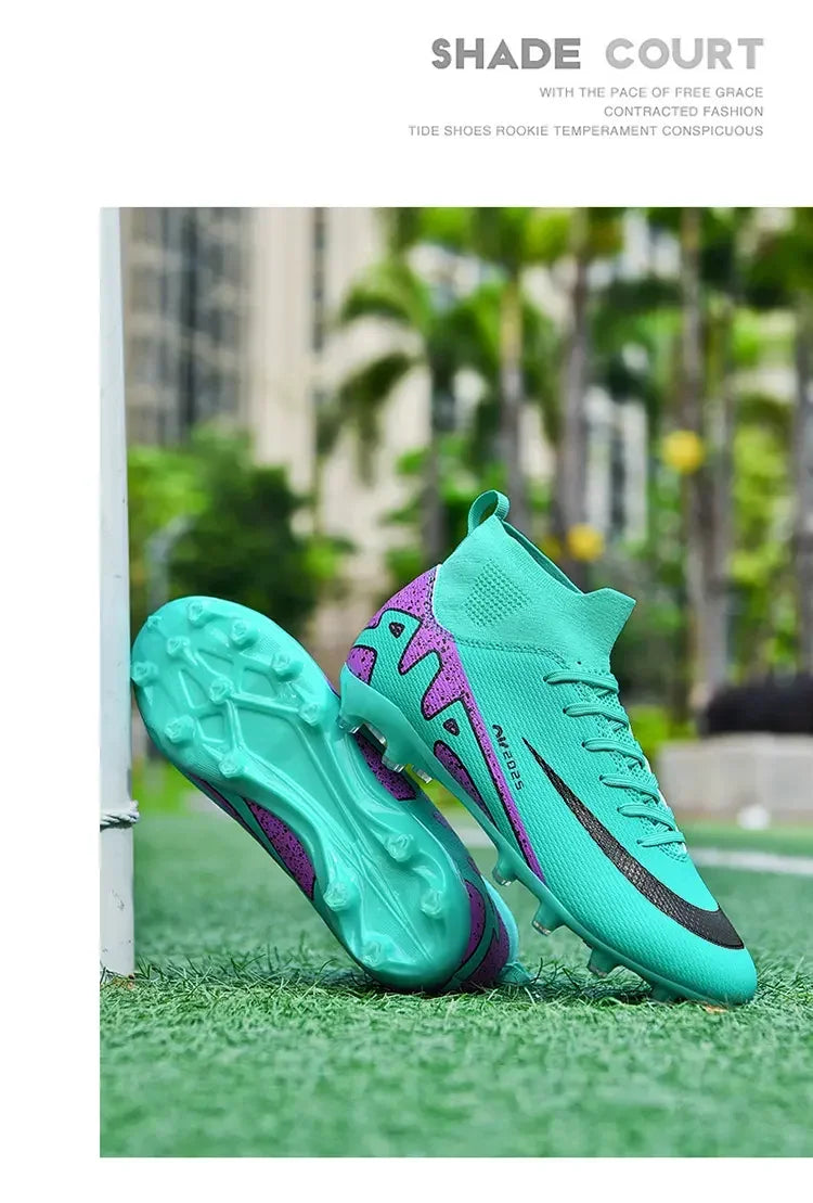Indoor Competition Football Shoes Outdoor Grass Anti Slip Sports Shoes Light Breathable Casual Shoes Traning Sneakers Teenagers