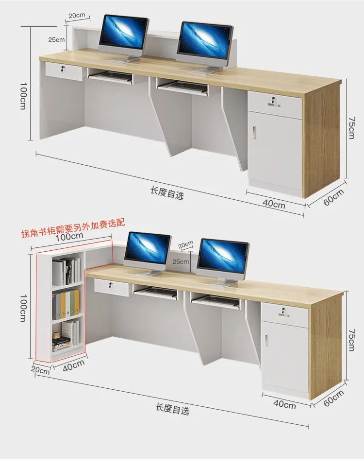 Kitchen Counter Reception Desks Decorations Display Beauty Salon Reception Desks Small Mostrador Negocio Commercial Furniture