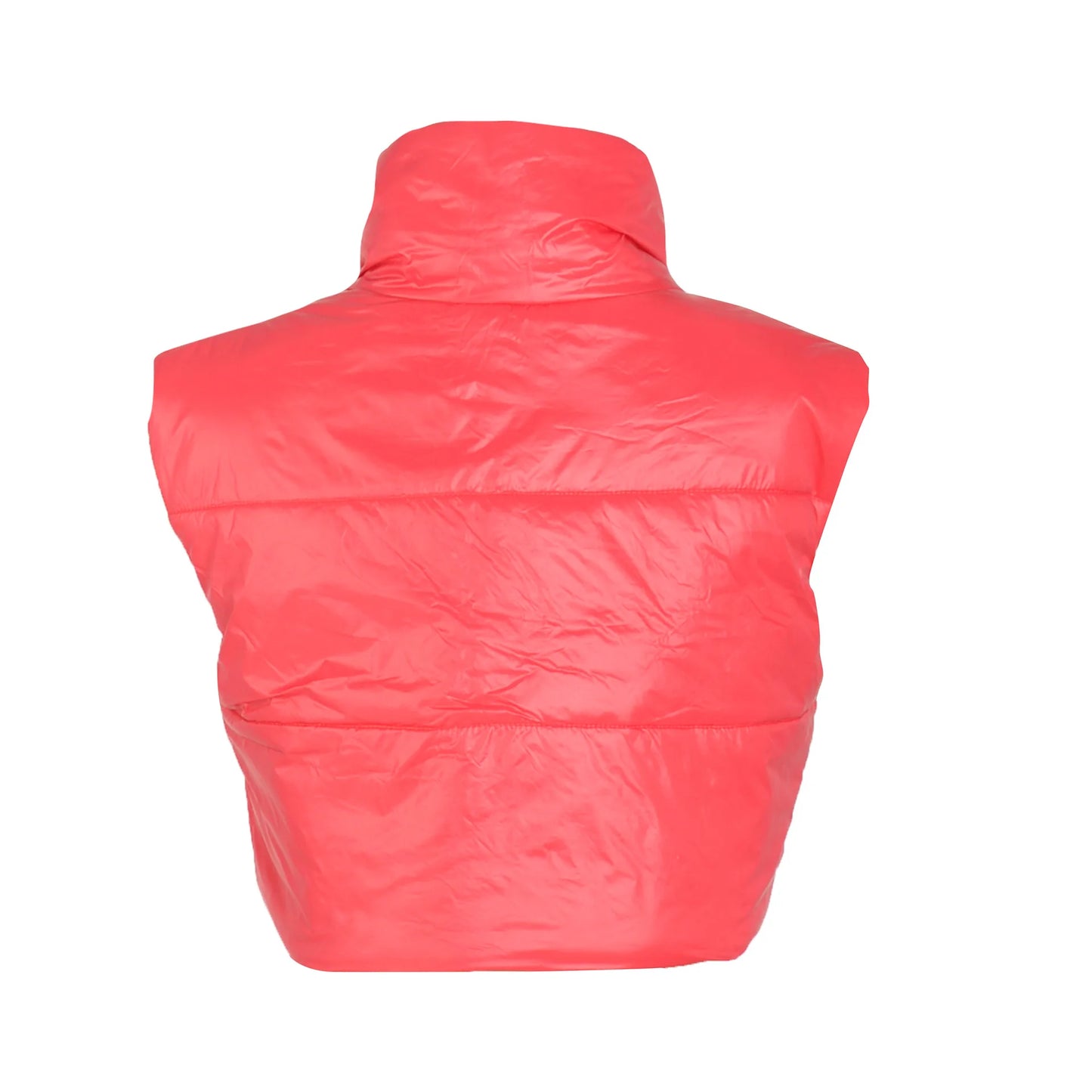 Women's Winter Vest Fashion Faux Leather Padded Jacket Coat Vintage PU Black And White Female Short Waistcoat Chic Clothes Tops