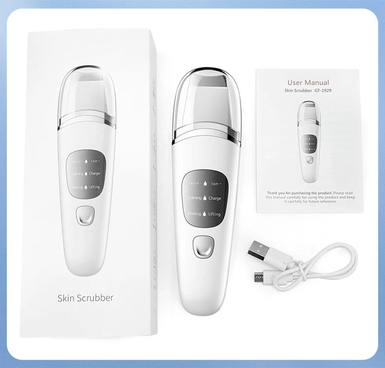 Personal Care Face Exfoliating Device Deep Cleansing Ultrasonic Face Spatula Facial Skin Scrubber