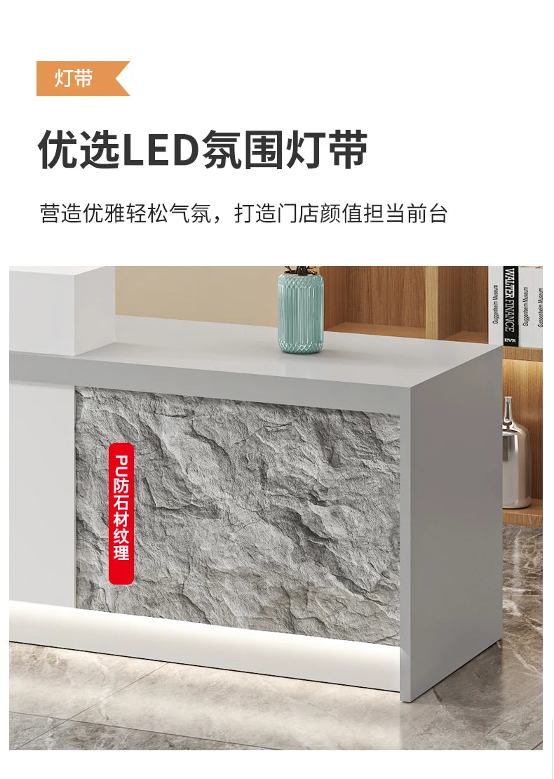 Kitchen Counter Reception Desks Decorations Display Beauty Salon Reception Desks Small Mostrador Negocio Commercial Furniture