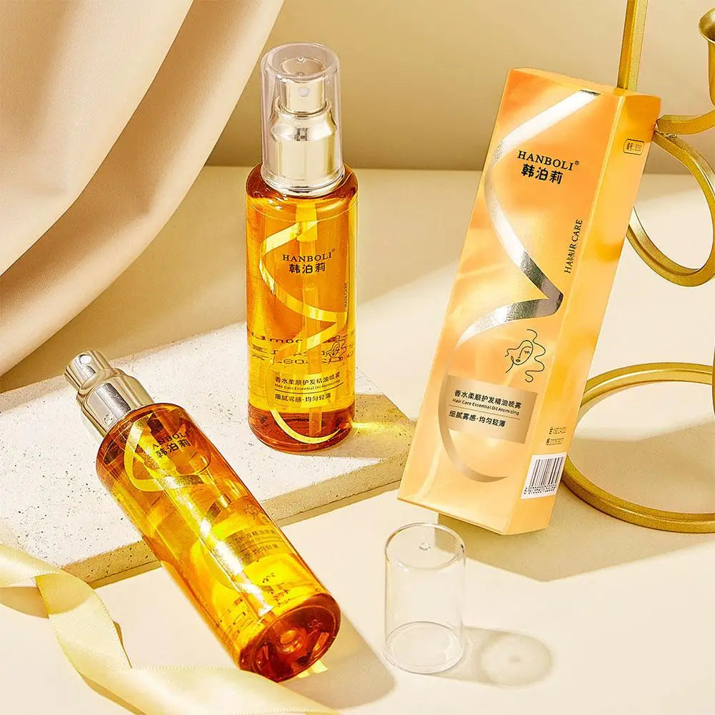 70 مل بخاخ زيت عطري للعناية بالشعر، زيت عطري خفيف وناعم يدوم طويلاً، يغذي الشعر بعمق، منتجات العناية بالشعر