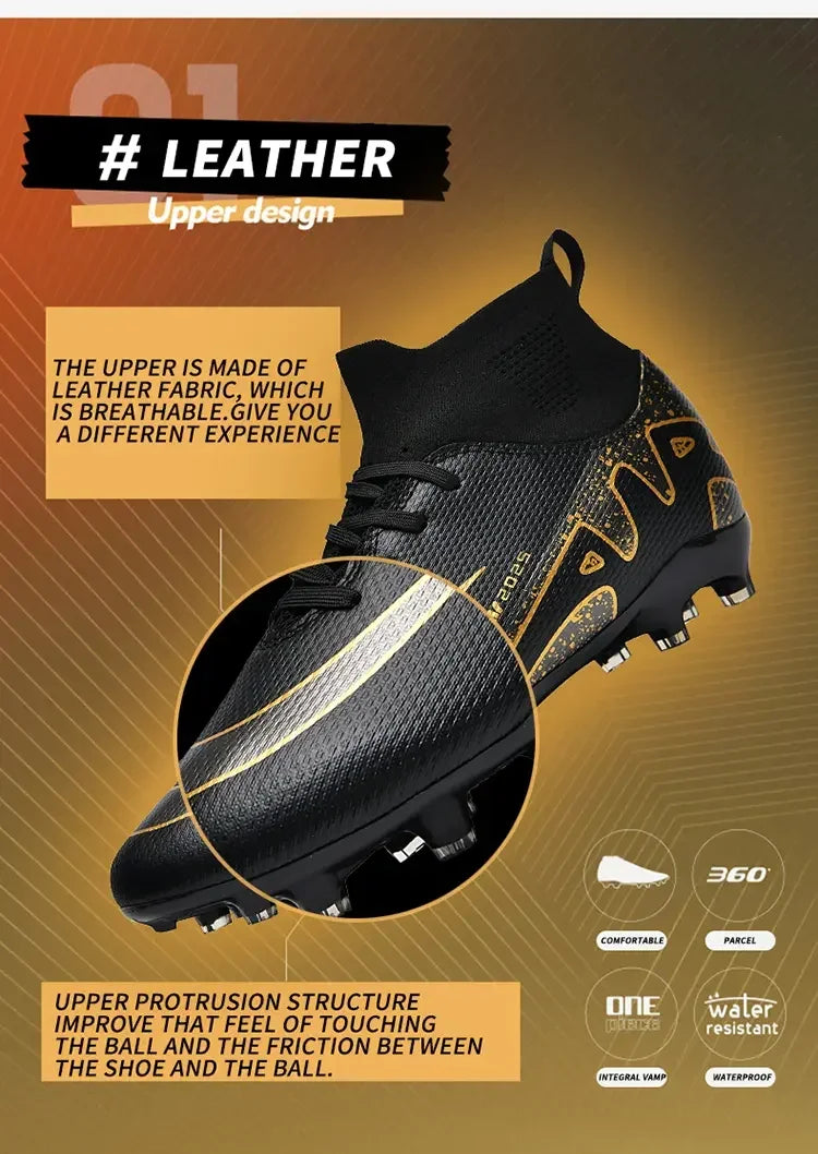 Indoor Competition Football Shoes Outdoor Grass Anti Slip Sports Shoes Light Breathable Casual Shoes Traning Sneakers Teenagers