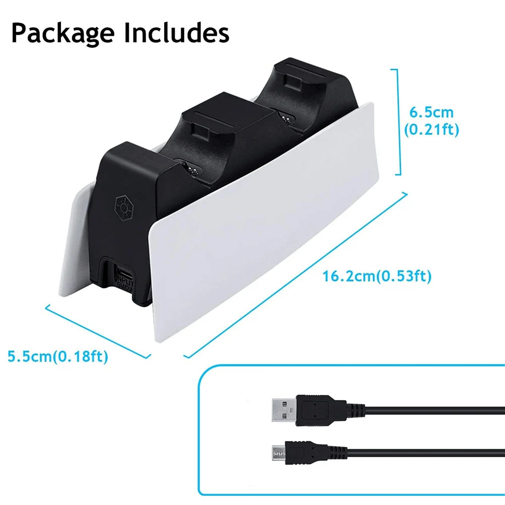 Game Wireless Charging Station for PS5 with Dual Fast Charger Dock and LED Charging Indicators SwiftNest