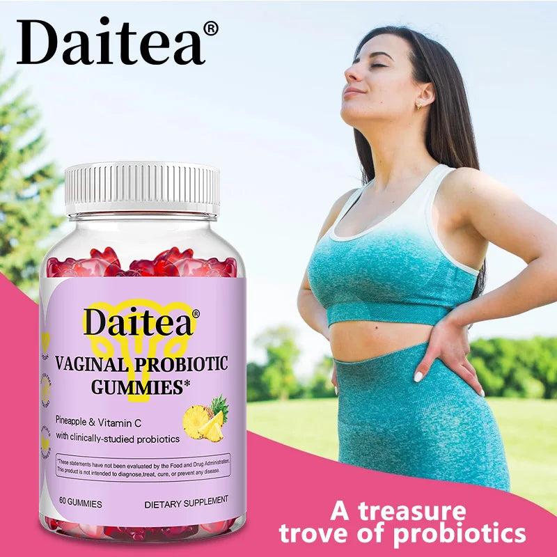 Daily Women's Probiotic Gummies,with Vitamin C,Support Urinary Tract and Vaginal Health,Improve Mood,Promote Overall Well-being