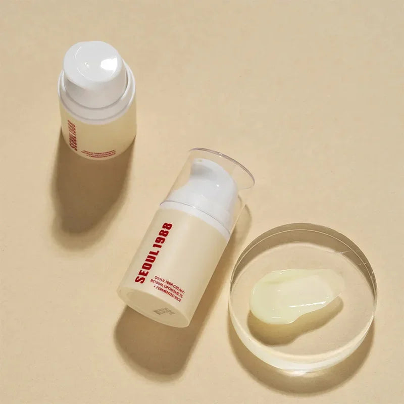 Korean Skin Care Set Seoul 1988 Eye Cream Snail Mucin Skincare Set Facial Sunscreen Cream Vitamin C Moisturizing Firming Essence