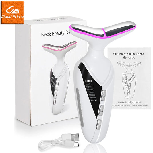 1PC Neck beauty instrument, face and neck massager, suitablefor women's home skin care Portable rechargeable skin lifting device