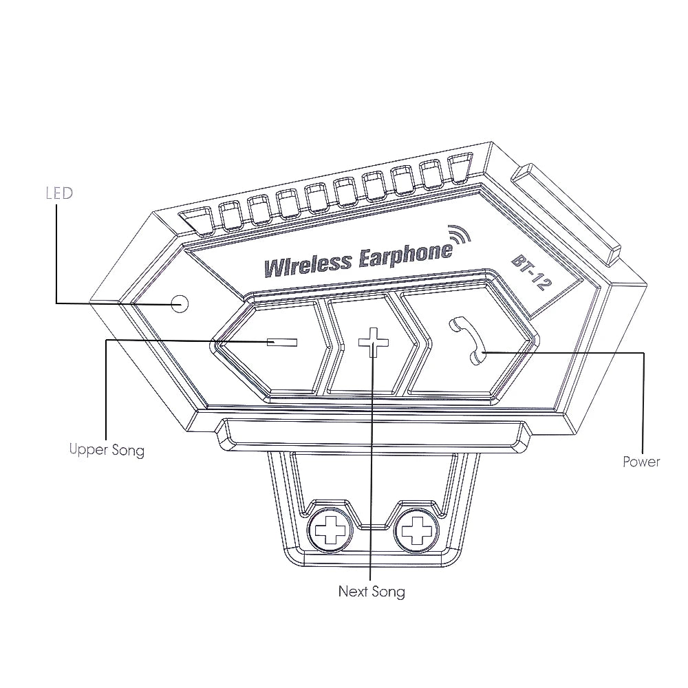 Motorcycle Helmet Headset Bluetooth 5.0 Headphone Wireless Earphones Motor Headset Bike Earphone Handsfree Stereo Earbud