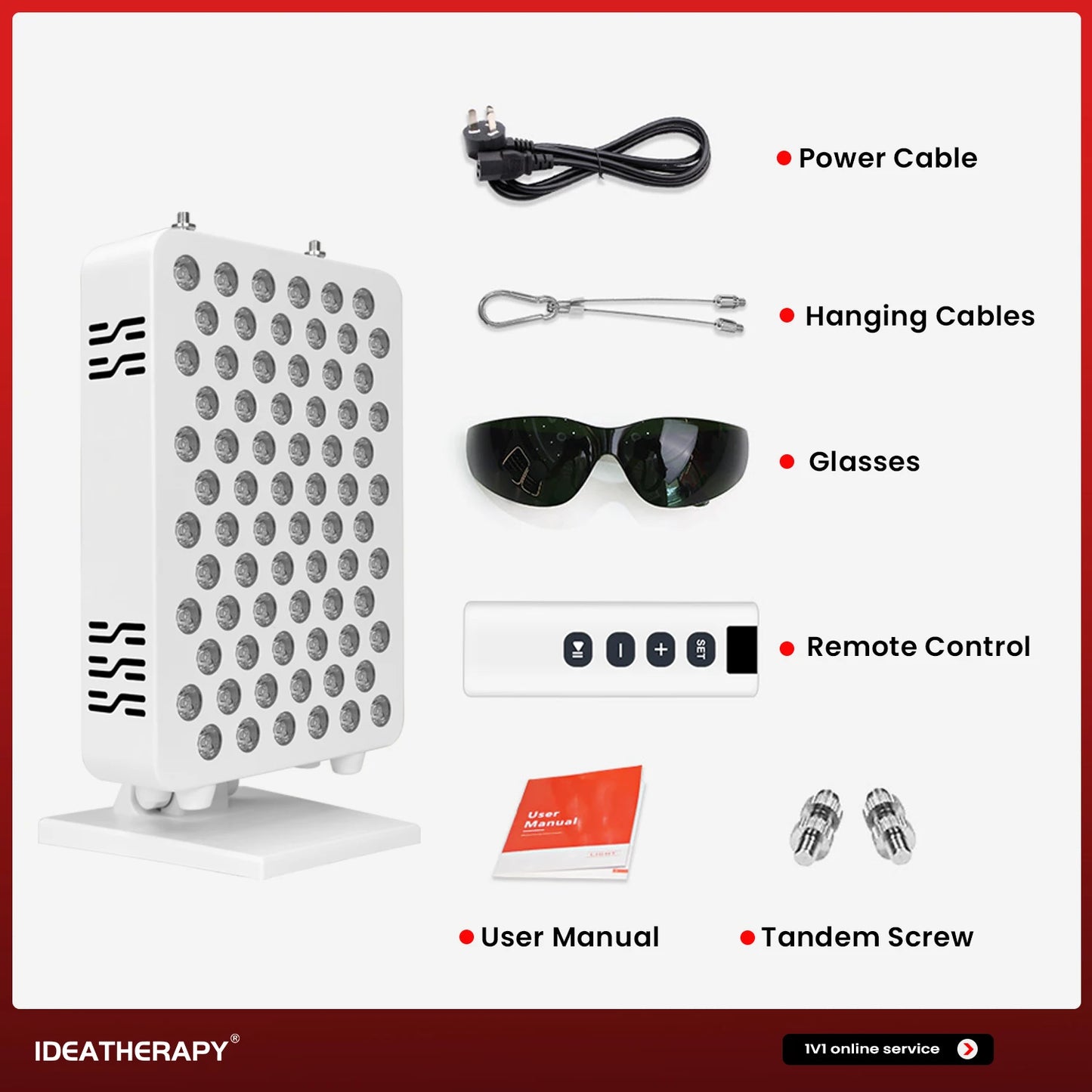 9Spectrum 5W Dual Chip Infrared Therapy Panel Light Lamp LED Home Light Therapy APP Controlled for Health And Wellness