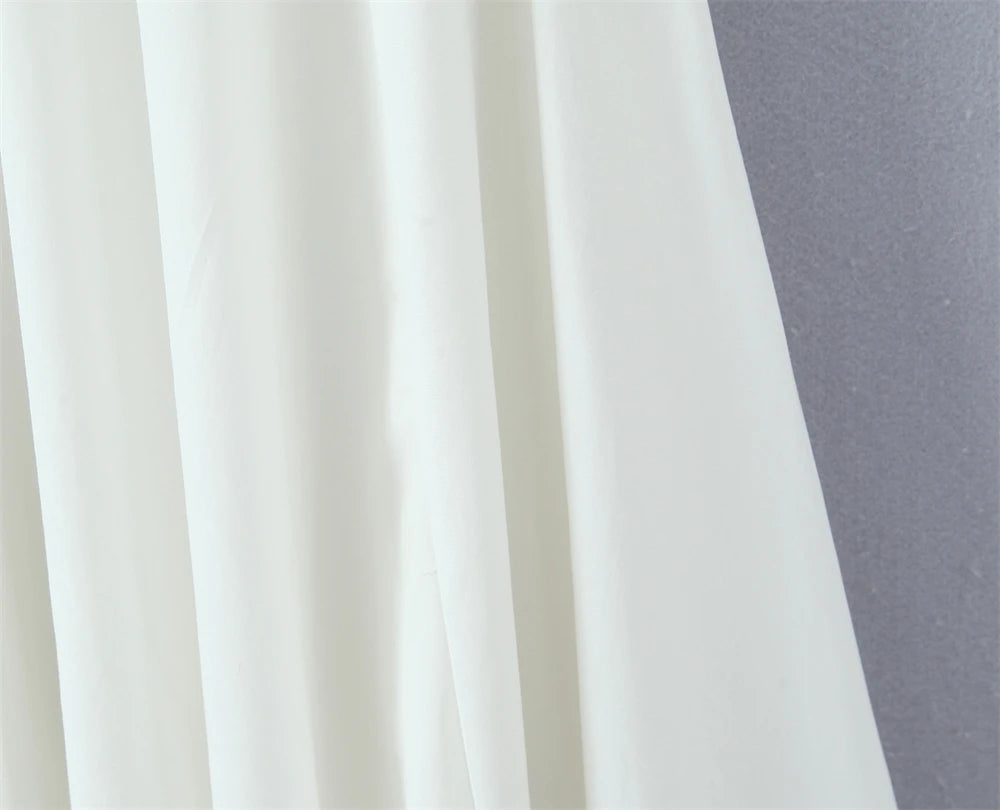 Women Dress 2025 New Fashion Summer Vintage White Lace-Panelled Cotton Dresses for Women Elegance Chic Ladies Midi Dress