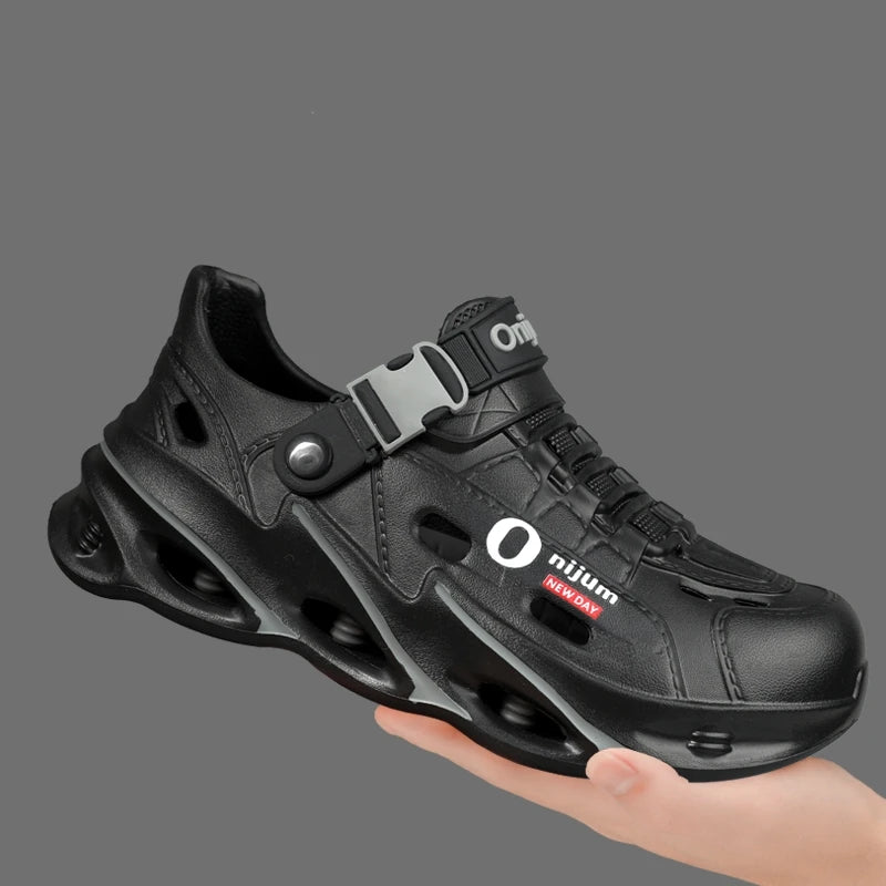 Men's Outdoor Sandals Sport Slippers Beach Slides Breathable Clogs Men Casual Garden Shoes Non-slip Hiking Men Outdoor Sandals