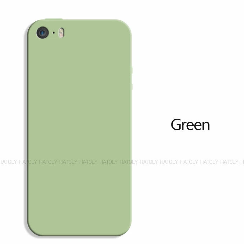 جراب لهاتف iPhone 5s، جراب لهاتف iPhone 5s 5 SE 2016، غطاء خلفي أصلي مقاوم للصدمات من السيليكون السائل الواقي لهاتف iPhone 5s